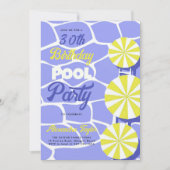 Invitation 30e anniversaire Summer Pool Party Purple Lime (Devant)