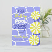 Invitation 30e anniversaire Summer Pool Party Purple Lime (Debout devant)
