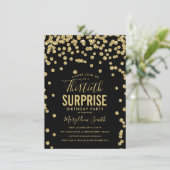 Invitation 30e anniversaire surprise Gold Black (Debout devant)