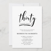 Invitation 30e anniversaire Surprise Party Moderne Minimalist (Devant)