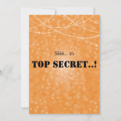 Invitation 30e anniversaire Surprise Party Orange String Lumi (Dos)