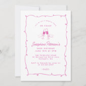 Invitation 30e anniversaire Surprise Party Whimsical Doodle (Devant)