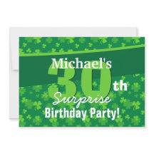 30e anniversaire surprise Shamrocks verts G002C