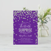 Invitation 30e anniversaire surprise Silver Purple (Debout devant)