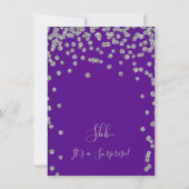 Invitation 30e anniversaire surprise Silver Purple (Dos)