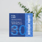Invitation 30e anniversaire teintes modernes de bleu B400 (Debout devant)