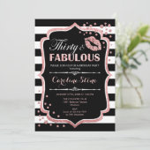 Invitation 30e anniversaire - Trente fabuleux Black Rose Gold (Debout devant)