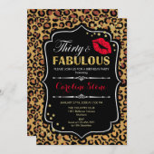 Invitation 30e anniversaire - Trente fabuleux Empreinte de lé (Devant / Derrière)