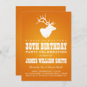 Invitation 30e Birthday Party orange (Devant / Derrière)