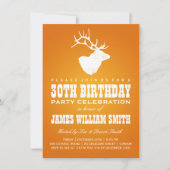 Invitation 30e Birthday Party orange (Devant)