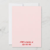 Invitation 30e Câteau tiré à la main Quirky Retro Anniversair (Dos)