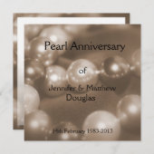 Invitation © 30e Célébration d'anniversaire de mariage de per (Devant / Derrière)