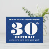 Invitation 30e cérémonie d'anniversaire SURPRISE Blue and Whi (Debout devant)
