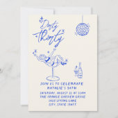 Invitation 30e Doddle Coastal Dirty Trente Photo Anniversaire (Devant)