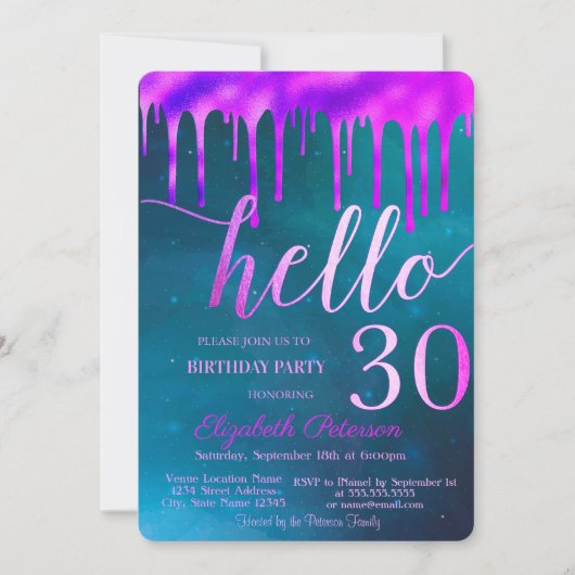 Invitation 30e fête d'anniversaire (Devant)