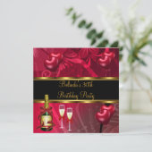 Invitation 30e fête d'anniversaire Ballons rouges  (Debout devant)