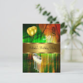 Invitation 30e fête d'anniversaire Ballons verts j (Debout devant)