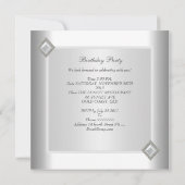 Invitation 30e fête d'anniversaire Bijou de diamant perle bla (Dos)