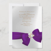 Invitation 30e fête d'anniversaire Bijou de perle blanche Bow (Dos)