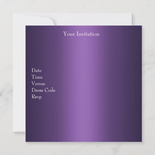Invitation 30e fête d'anniversaire Bijoux Bow violet or blanc (Dos)