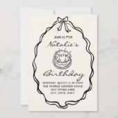 Invitation 30e Fête d'anniversaire de la coquette à main (Devant)