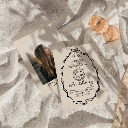 Invitation 30e Fête d'anniversaire de la coquette à main