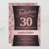 Invitation 30e fête d'anniversaire - Gold Rose (Devant / Derrière)