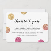 Invitation 30E FÊTE D'ANNIVERSAIRE parties scintillant d'or m (Devant)