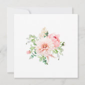 Invitation 30e fête d'anniversaire Pink Peony Floral Carré (Dos)