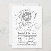 Invitation 30e fête du Mariage - Silver White (Devant)