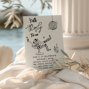 Invitation 30e Fille Vache Doddle Parle Trente À Moi Annivers