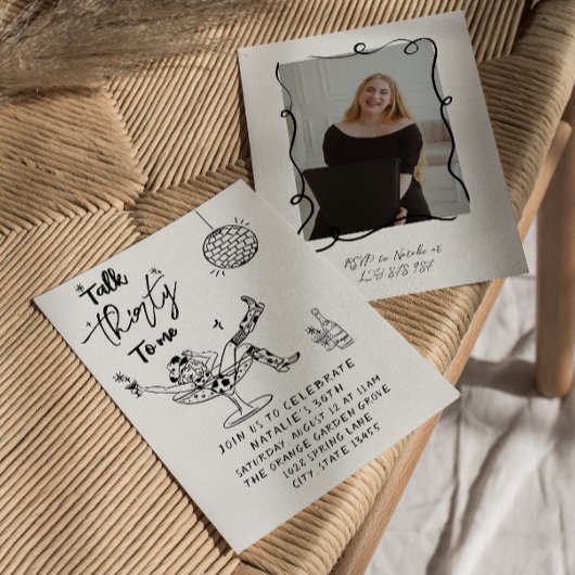 Invitation 30e Fille Vache Quirky Parler Trente À Moi Anniver