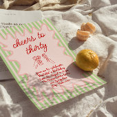 Invitation 30e Main dessinée couleur photo Trente Anniversair