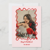 Invitation 30e Main dessinée couleur photo Trente Anniversair (Dos)