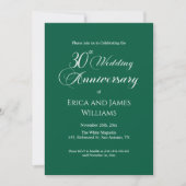 Invitation 30e Mariage Pearl Anniversaire Élégant Script (Devant)