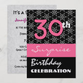 Invitation 30e Modèle d'invitation à la fête d'anniversaire S (Devant / Derrière)