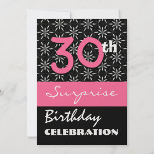 Invitation 30e Modèle d'invitation à la fête d'anniversaire S