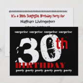 Invitation 30e Modèle d'invitation à la fête d'anniversaire S (Devant / Derrière)