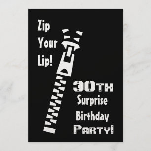 Invitation 30e Modèle d'invitation à la fête d'anniversaire S