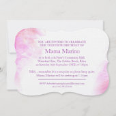 Invitation 30e orchidée aquarelle violet trente et fabuleux (Dos)