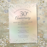 Invitation 30e Perle Mariage Anniversaire Coeurs Confetti<br><div class="desc">Doté de coeurs délicats confettis. Personnalisez avec vos trente ans spéciaux d'information anniversaire de perles en lettres chic sur un arrière - plan perle. Conçu par Thisisnotme©</div>