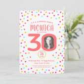 Invitation 30e photo personnalisée anniversaire de naissance  (Debout devant)