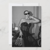 Invitation 30e Soie et Parties scintillant noire fête d'anniv (Dos)