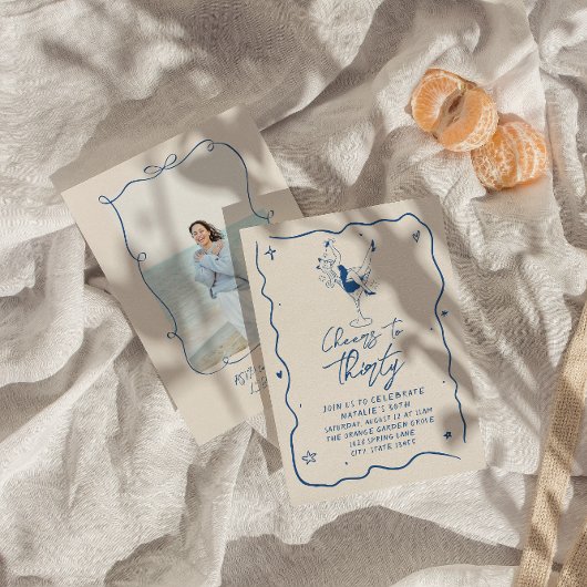 Invitation 30e Soirée d'anniversaire à Trente photos côtières