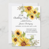 Invitation 30e trentième anniversaire Fleur de tournesol rust (Devant)