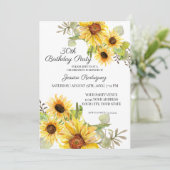 Invitation 30e trentième anniversaire Fleur de tournesol rust (Debout devant)