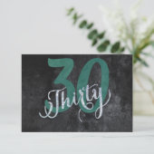 Invitation 30e Vert | Fête d'anniversaire personnalisée | (Debout devant)