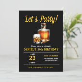 Invitation 30e Whiskey Cigar Bourbon fête d'anniversaire (Debout devant)
