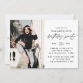 Invitation 30ème anniversaire de la fête Photo Script Typogra (Devant)