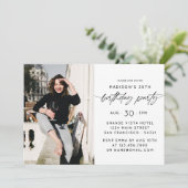 Invitation 30ème anniversaire de la fête Photo Script Typogra (Debout devant)